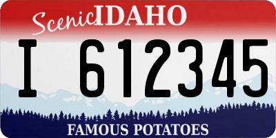 ID license plate I612345