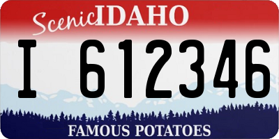 ID license plate I612346