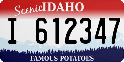 ID license plate I612347