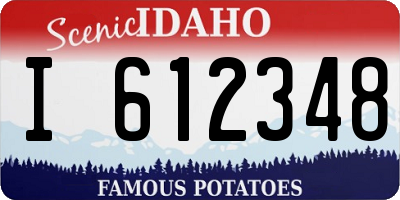 ID license plate I612348