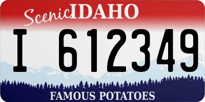 ID license plate I612349