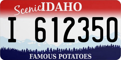 ID license plate I612350