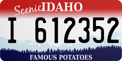 ID license plate I612352