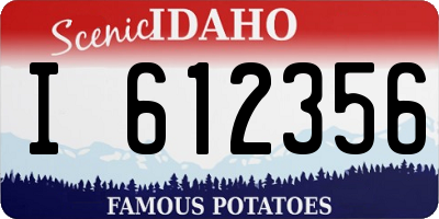 ID license plate I612356