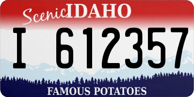 ID license plate I612357
