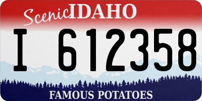 ID license plate I612358