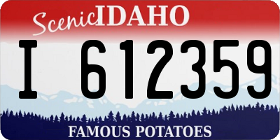 ID license plate I612359