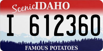 ID license plate I612360