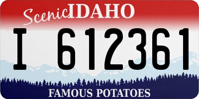 ID license plate I612361