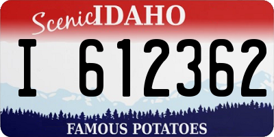 ID license plate I612362