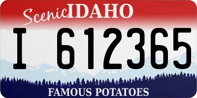 ID license plate I612365
