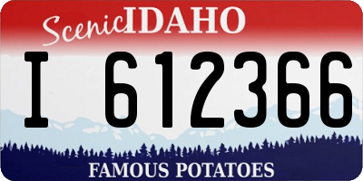 ID license plate I612366