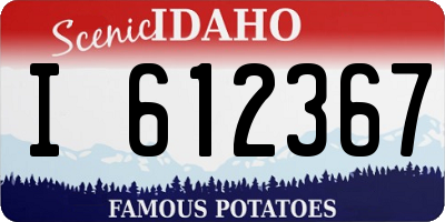 ID license plate I612367