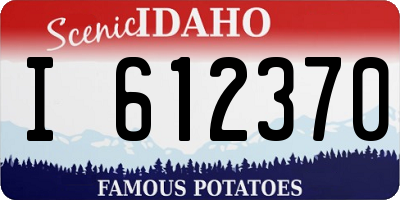 ID license plate I612370