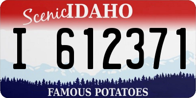 ID license plate I612371