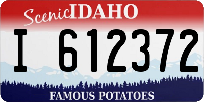 ID license plate I612372
