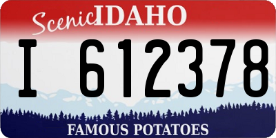 ID license plate I612378