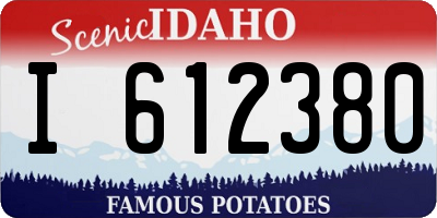 ID license plate I612380