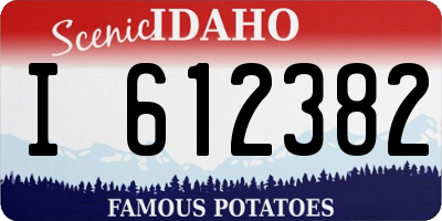 ID license plate I612382