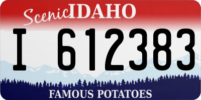 ID license plate I612383