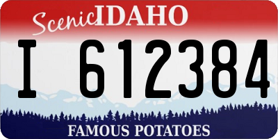 ID license plate I612384