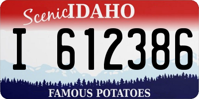 ID license plate I612386