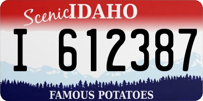 ID license plate I612387