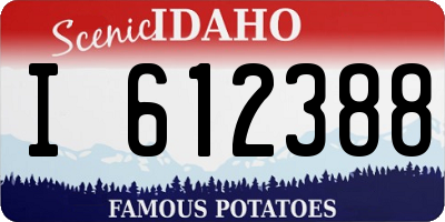 ID license plate I612388