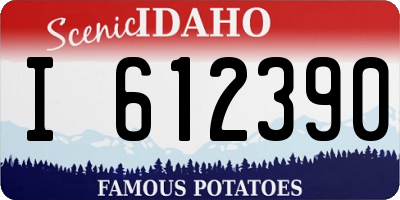 ID license plate I612390