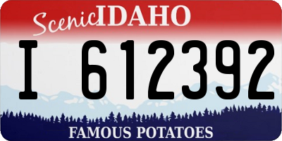 ID license plate I612392