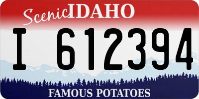 ID license plate I612394
