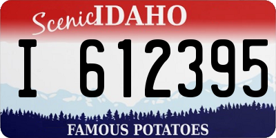 ID license plate I612395