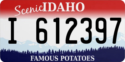 ID license plate I612397
