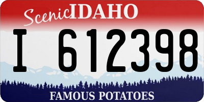 ID license plate I612398