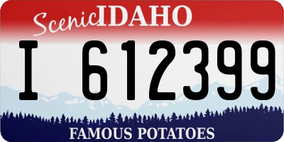 ID license plate I612399