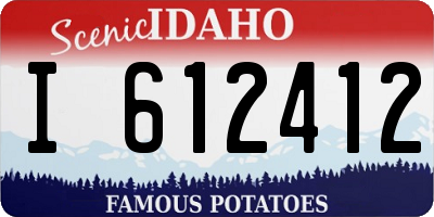 ID license plate I612412