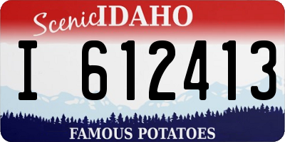 ID license plate I612413