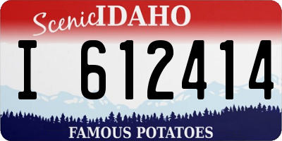ID license plate I612414