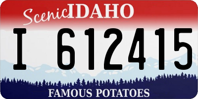 ID license plate I612415