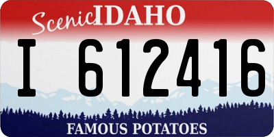 ID license plate I612416