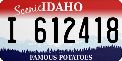 ID license plate I612418
