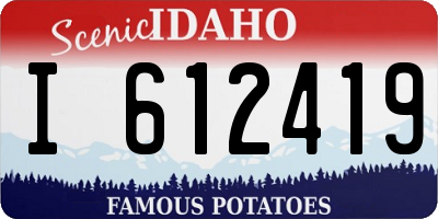 ID license plate I612419