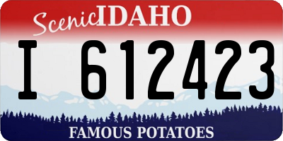 ID license plate I612423
