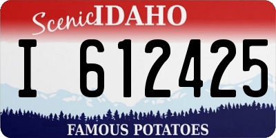 ID license plate I612425