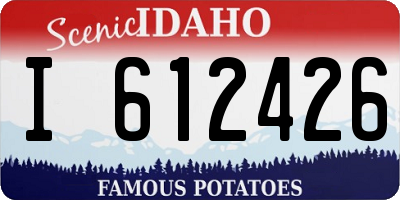 ID license plate I612426
