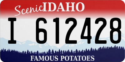 ID license plate I612428