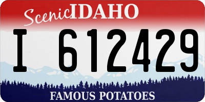 ID license plate I612429