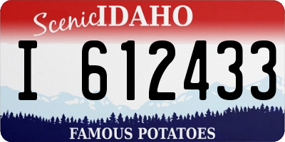 ID license plate I612433
