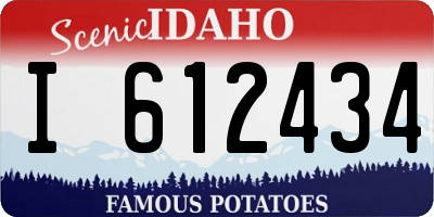 ID license plate I612434