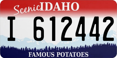 ID license plate I612442